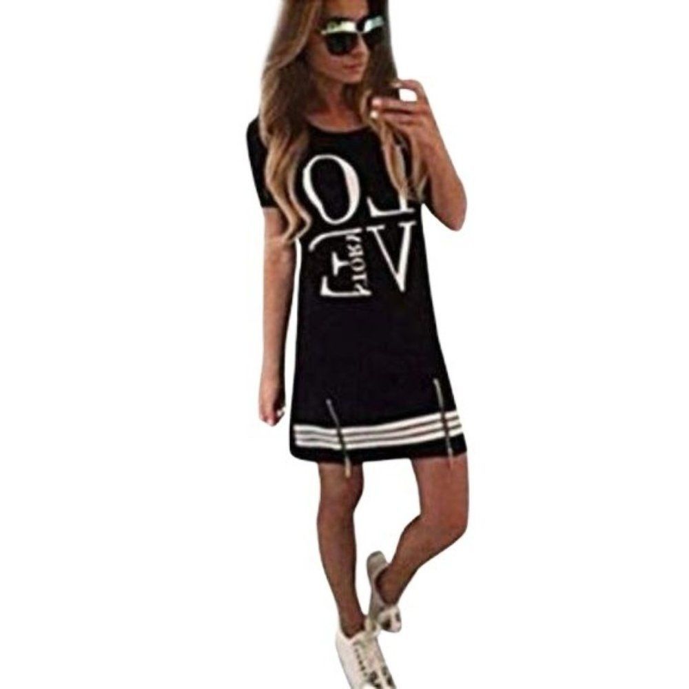 NWOT Love Story Tshirt MINI Dress sz M